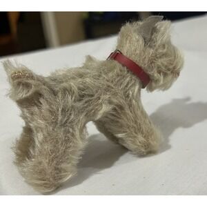 Vintage German Steiff Schnauzer Tessie Dog Plush Antique Collectible